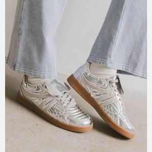 Steve Madden Metallic Silver Sneakers